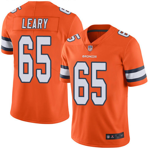 Men Denver Broncos 65 Ronald Leary Limited Orange Rush Vapor Untouchable Football NFL Jersey